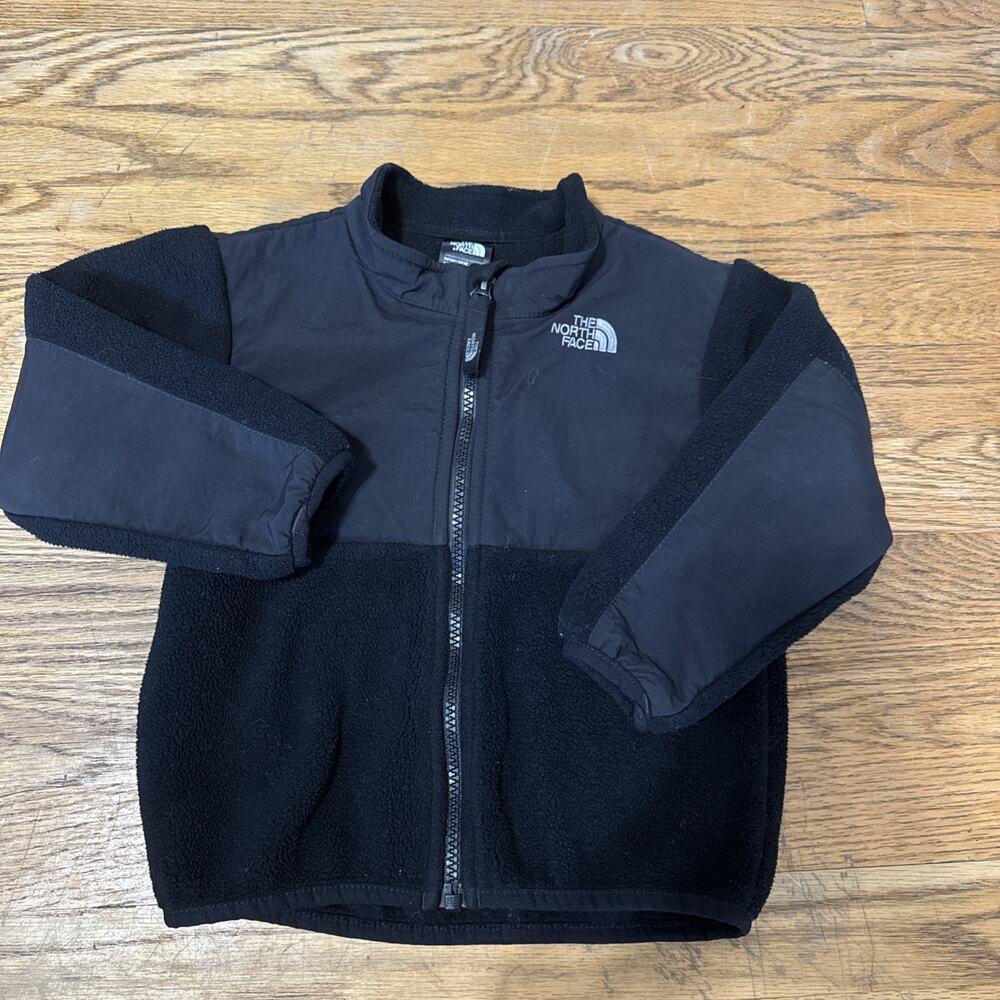 Pre-Owned The North Face Denali Fleece Jacket Boys Toddler Black Kids Sz 18-24M